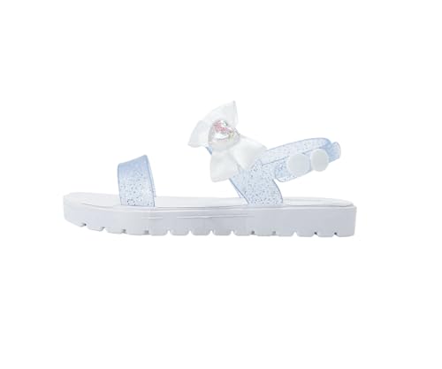 Image of bebe Girl's Flat Sandals - PCU Sandals with Flower, Bow, and Rhinestone Details for Toddler /Little Kid /Big Kid