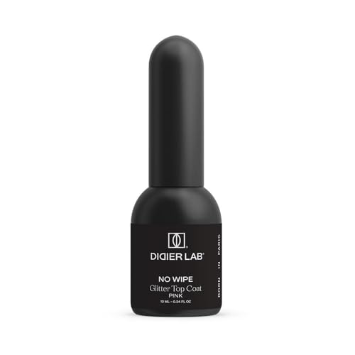 Didier Lab - Premium Top Coat Semipermanente Glitter Pink - Capa Superior de Protección del Esmalte de Gel - Esmalte Semipermanente - Esmaltes Semipermanentes Para Uñas - Gel Uñas Semipermanente