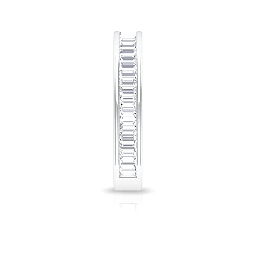 2.75 Cttw Baguette Moissanite Channel Set Half Eternity Ring For Women| D Color Vs1 Clarity, 14K White Gold, Size:us 8.00 #TOP7