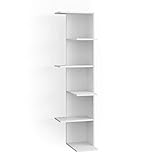 MAßE: Der stehende Eckschrank hat eine Breite von 37 cm, eine Höhe von 140,1 cm und eine Tiefe von 37 cm. Alle detaillierten Größen sind auf den Fotos angegeben.