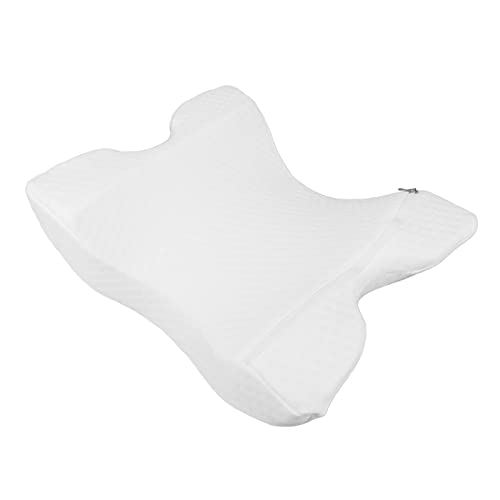 BAFOVY Memory Foam Arm Pillow, u Form Weißes Schlaftkissen mit Armloch, für Reisen, Nickerchen, Büroangestellte, Verhindern Sie den Schmerz Im Unteren Rücken
