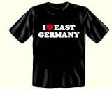 Material: 100 % Baumwolle Farbe: Tshirt schwarz, Aufdruck weiß und rot Größe: bitte auswählen. Tshirt I LOVE EAST GERMANY schwarz