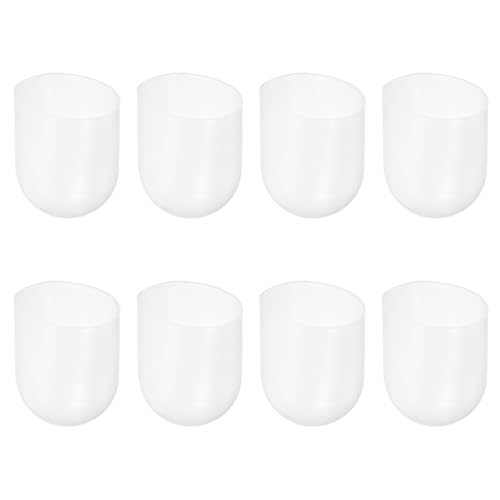 Image of uxcell 8Pcs Silicone End Caps, 50mm(2 inch) ID 38mm(1-1 /2 inch) Height Round Rubber Elastic Screw Thread Protectors Flexible Screw Bolt Covers Caps for Metal Tube Rod Bolt, Clear