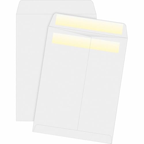 Business Source BSN04649 Press-Seal Catalog Envelopes- 28lb- 10 in. x 13 in.-100-BX- WE Wove