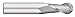 Titan TC11023 Solid Carbide End Mill, Regular Length, 2 Flute, Ball Nose, 30 Degree Helix, Uncoated, 23/64" Size, 3/8" Shank Diameter, 2-1/2" Overall Length, 1" Cutting Length