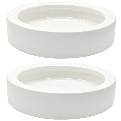 iHomeSet 2 Pcs Reptile Food Bowl Ceramic Water Feeder Bowls Anti- Escape Mini Reptile Feeder for Lizard, Gecko etc…