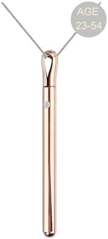 Rose Gold Necklaces for Women Long Pendant Necklace with Adjustable Chain Necklace Extender, Rechargeable Necklace Jewelry for Women Girls