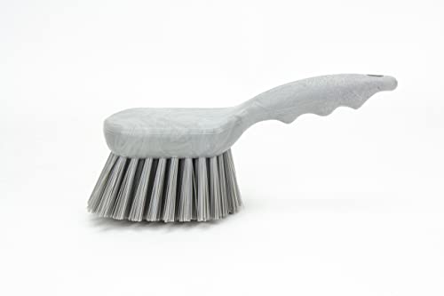 Image of SPARTA 40541EC23 Plastic Scrub Brush, Utility Brush, Kitchen Brush With Hanging Hole For Cleaning, 8 Inches, Gray