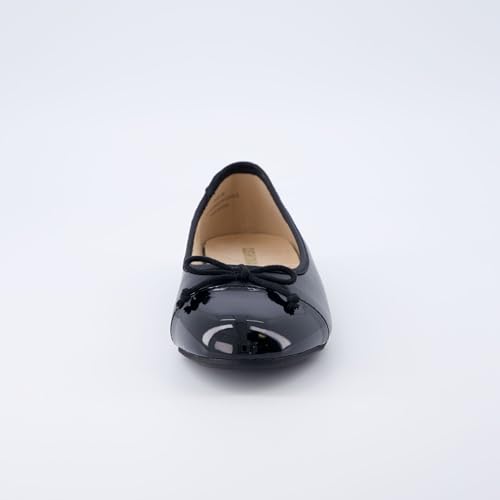 CUSHIONAIRE Women's Cardi Cap Toe Bow Flat with +Memory Foam and Wide Widths Available3