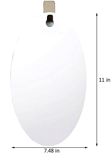 Xoyo-Fogless Shower Mirror, Includes 1 Adhesive Hooks, Anit-Fog Shower Mirror, Shower Makeup Shave Mirror, Frameless Shower Mirror, Wall Hanging Mirror (Oval) #TOP1
