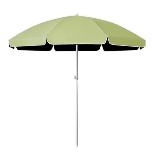 CAFIEDR Ombrellone da Spiaggia Rotondo Portatile, ombrellone da Giardino per Esterni da 7,2 Piedi, ombrellone da Mercato con Protezione UV, Altezza Regolabile(Green)