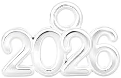 1 Piece Single 2025 or 2026 Year Charm – Custom Gold or Silver Colored Zinc Alloy Year Charm for Jewelry Making, Necklace & Bracelet, Ships from California - Image 4