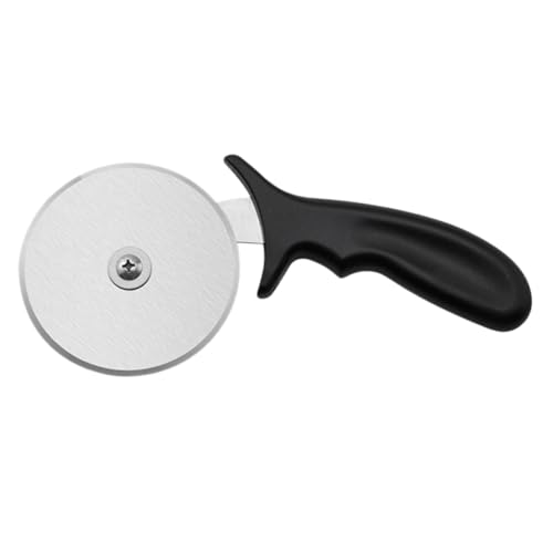 GRIRIW 1Pc Stainless Steel Pizza Cutter with Plastic Handle Easy Clean Slicer Wheel for Effortless Cutting for Homemade Pizza and Gatherings
