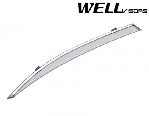 Wellvisors Replacement For 2017-Present Mercedes W213 E-Class Sedan Clip-On Chrome Trim Smoke Tinted Side Rain Guard Window Visors Deflectors Extreme3-847Mb025 #TOP3