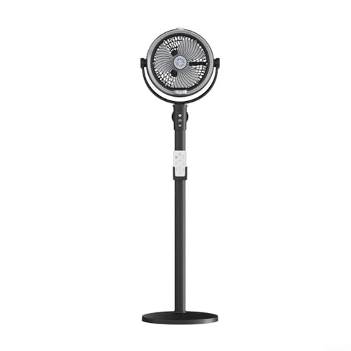 Image of Sawhamale Outdoor Misting Fan 4Speeds Oscillating Pedestal Table Fans Portable Standing Floor Fans with Humidifying Spray Automatic Oscillation Remote Control and Programmable Timer for Garden Patio
