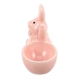 Charmant coquetier en forme de lapin : son adorable motif de lapin apporte une touche ludique et chaleureuse à n’importe quelle pièce. figurine de lapin décorative, coquetier pour enfants