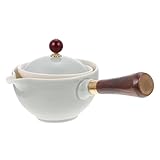ERINGOGO Tetera Cerámica con Mango Lateral Resistente al Calor para Hogar Diseño Compacto y Ergonómico para Té Jazmín y Oolong Minimalista y Funcional