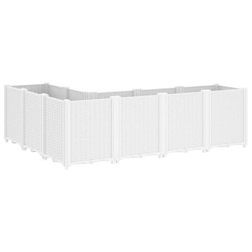 Pots de fleurs modulaires en polypropylène aspect rotin chic - 6