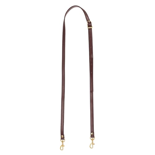 Image of YELARXI Purse Strap Replacement PU Crossbody Adjustable Long Strap with Gold Swivel Clasps, 43-47 Inch Fit for Handbag Shoulder Shoulder Bag (Dark Brown)