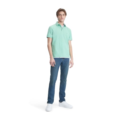 Image of Tommy Hilfiger Men's Short Sleeve Moisture Wicking Stretch Polo Shirt With Quick Dry + Uv Protection