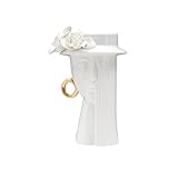 Coloris : Blanc Vase Déco en Porcelaine Woman Elegant 23cm Blanc
