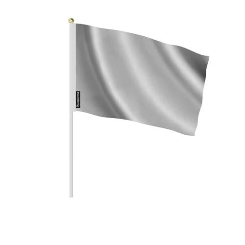 Drapeau gris petit format 14x21 cm lot de 100 pièces décoration extérieure