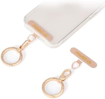 2 Stück Handy Lanyard Patch Ohne Kleber - Metall-Handytrageband Für Smartphones, Inkl. Ring (Gold)