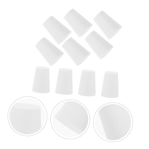 NUOLUX 10個 橡?製フラスクシーリングストッパー 試験管 錐フラスコ対応 高密封性 小型実験用プラグ 実験室用ラバーストップ