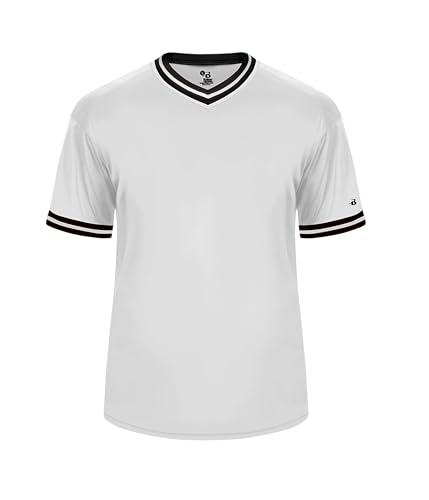 Badger Sports Vintage Baseball Jersey White/Black/White Large miniatura 1