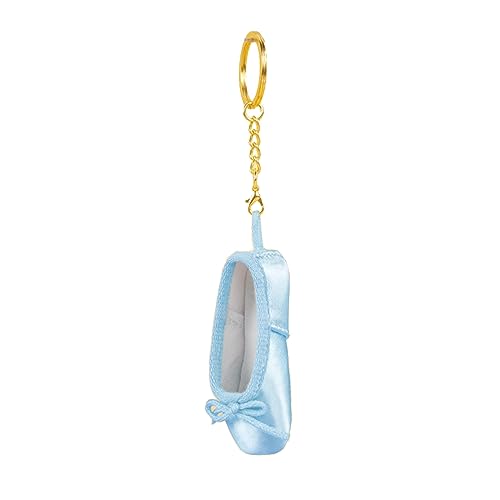BIBABLYKE Mini Ballet Shoes Keychain Pointe Shoes Keyrings Handmade Pointe Shoe Charm Bag Penddant Gift for Dance Lovers2