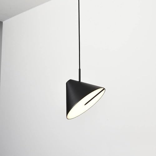Suspension LED moderne métal noir éclairage chaud 3000K