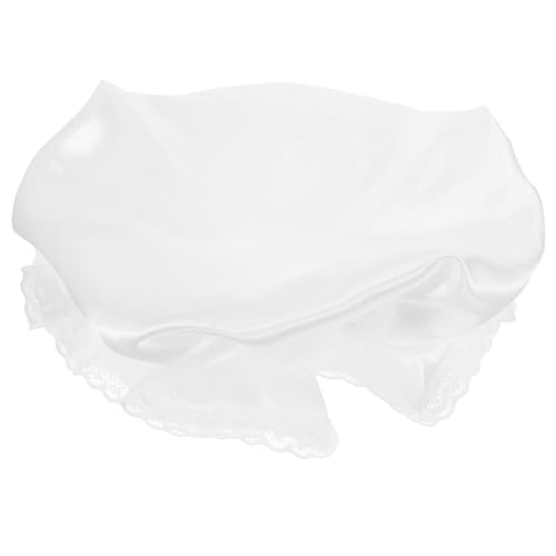 SOESFOUFU lace maid hat Mop Cosplay cap Colonial Mob Hat old lady costume Mob Cap Costume Accessory Sun Hat Mob Cap Satin Sleep Caps Victoria vintage Miss Polyester (polyester fiber)) white