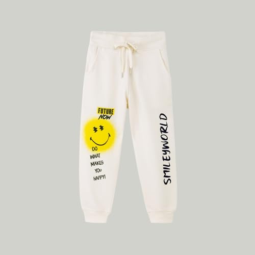 Image of Nap Chief Kids Cotton Official Smiley World Printed Co ord Set for Boys & Girls, Tshirt & Joggers Set for Casual Wear
