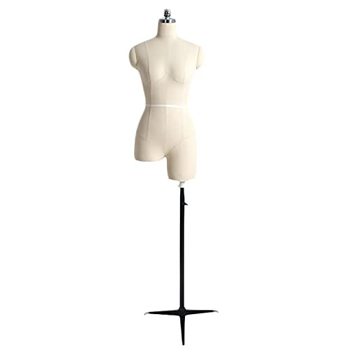 Mannequin Female Mannequin Torso, Tailor Mannequins Dress Forms for Sewing Clothes Girls, Fashion Students Manikin Body Bust, Height Adjustable 76-120cm, w/Tri-Pod Stand, 6 Sizes