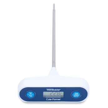 Traceable T-Bar Waterproof Food Thermometer with Calibration; ±1°C accuracy (-20 to 100°C)