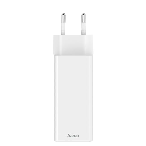 Hama Ładowarka sieciowa 2x USB C 1x USB A 100 W mini (mała, kompaktowa, USB typ C, szybka, Power Delivery, fast charge, do ładowania telefonu) biała