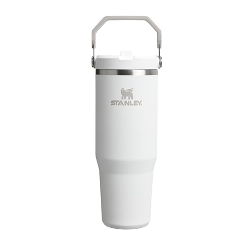 Stanley Flip Straw Tumbler 1.0 Water Bottle with Straw 0.89L - Keeps Cold for 12+ Hours - Easy to Carry - Dishwasher Safe - Stainless Steel Thermal Flask - BPA-Free Travel Mug - Frost