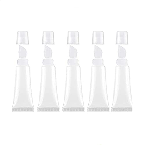 RUITASA Containers Soft Empty Tubes, 10PCS Clear Empty Lip Gloss Tubes, Lip Gloss Tubes, Clear Empty Tubes Refillable Containers for DIY Lip Gloss Balm & Travel Toiletries?10ml?