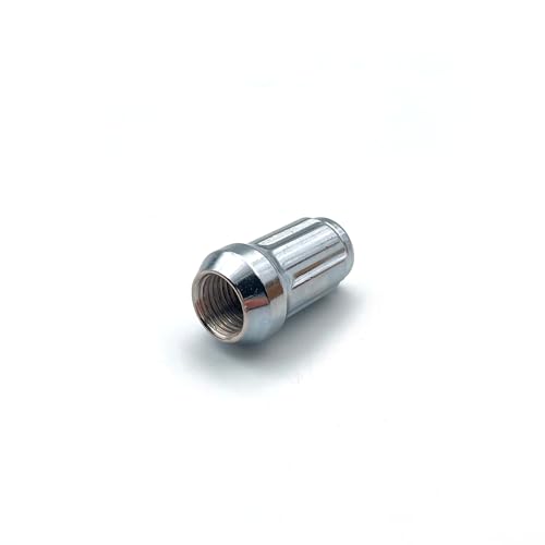 Image of 24PCS 1 /2-20 Spline Lug Nuts with 1 Key - 17mm Hex, 1.35 inch Tall, 0.8 inch Wide - Chrome Solid Lug Nuts Compatible with 1987-2018 Jeep Wrangler, 2002-2012 Jeep Liberty Aftermarket