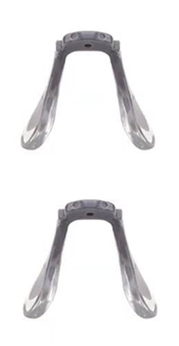 Clear Silicon Rubber Conjoined Anti-Slip Screw In Saddle Bridge Nose Pads for Glasses Sunglasses Frames Eyeglasses Spectacles HNP431 (Clear Grey - 2 Pairs)