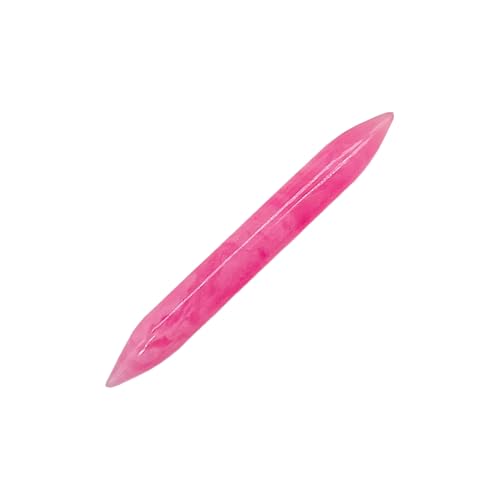 Handmade Rose Quartz Stone Tribal Septum Spike Tusk | Stone Nose Ring | Body Piercing Jewelry | Ethnic Boho Septum Hanger | Crystal Healing Jewelry for Men Women (11 mm (7/16”))