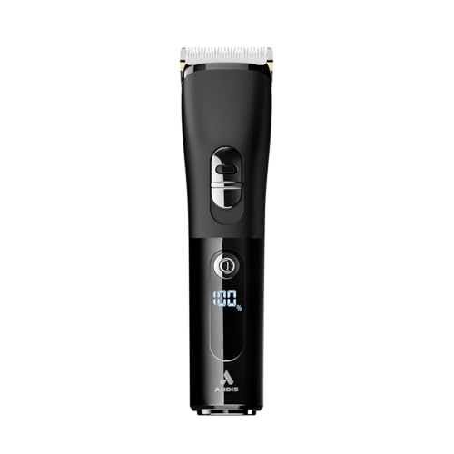 Andis 560547 Envision Cordless High-Speed Hair Clipper 21-Piece Kit Adjustable Blade 1.5 LED Digital Display Screen Black