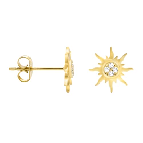 Boucles d'oreilles étoile et soleil SOFIA MILANI en argent, le cadeau idéal pour femme