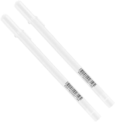 Touch Cool Canetas Gel Branca Profissional Ponta 0,8mm Kit com 2 ...