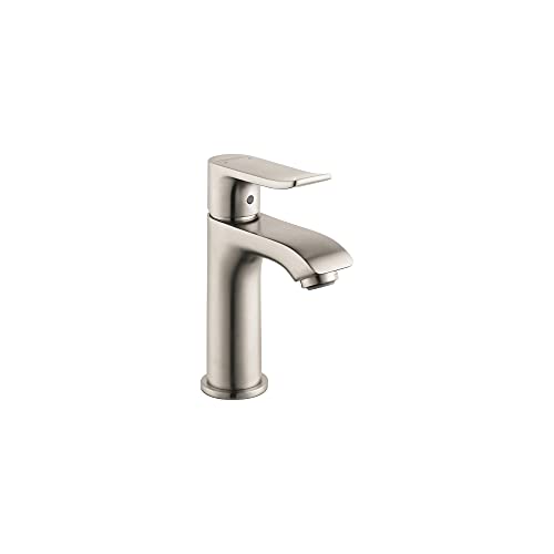Lowest Price hansgrohe Metris Modern Upgrade Easy Install 1-Handle 1 6-inch Tall Bathroom Sink Faucet in Brushed Nickel, 31088821