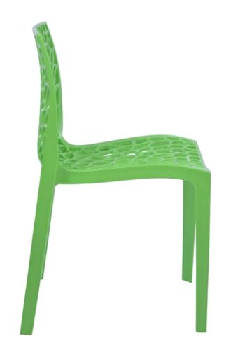 Image of ANMOL Web Dream P.Green Luxury Plastic Arm Chair for Home, Office, Living Room /Matte Finish Plastic Outdoor Chair /Patio Chairs for Balcony | Suitable for Indoor & Outdoor (P.Green, Set of 4 Chair)