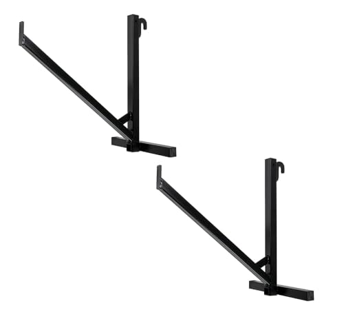 2 Pack of 1 Tier Shipping Container Pipe Rack 18-1/8"(L) x 16"(H), 550 lbs WLL - Black Powder Coated Steel Rack for Trailer Containers - Easy to Assemble & Remove