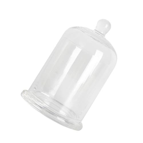 Ipetboom Cloche de Vidrio Transparente Grande para Velas Cubierta Resistente al Calor Protección contra Viento Decoración Romántica para Hogar y Eventos