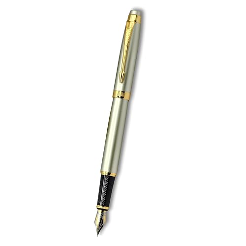Image of Venti Fountain Pen - Metal Luxury Pen, Schmidt Nib (Medium), Best Pen Gift Set for Men & Women, Professional, Executive, Office, Nice Pens,Return Gift (F102-Golden)