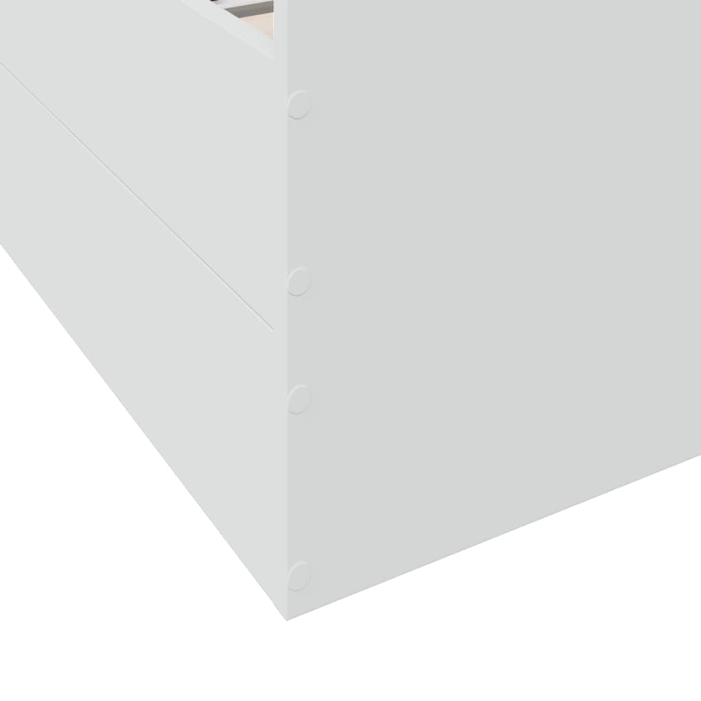 vidaXL Cama con cajones Madera de ingeniería Blanca 190x190 cm